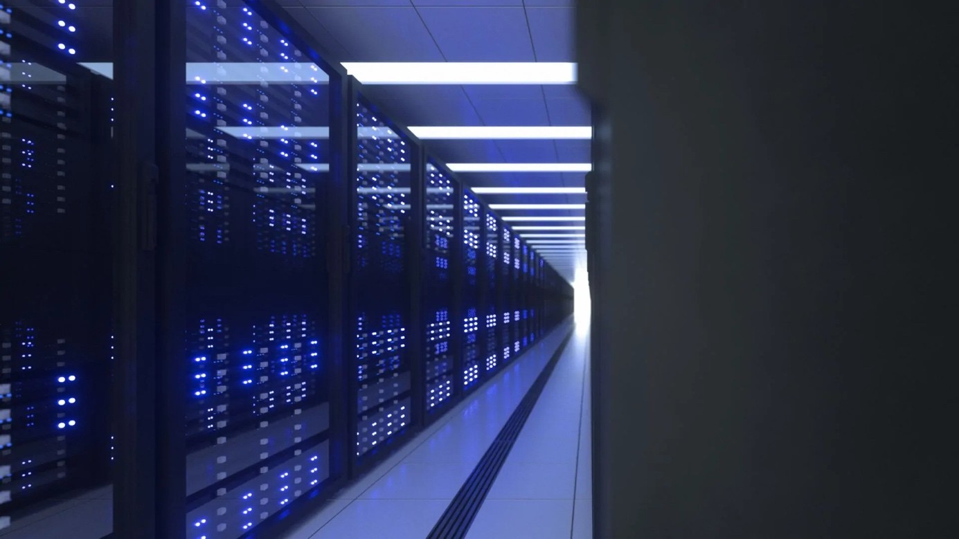 Rząd serwerów i infrastruktury obliczeniowej